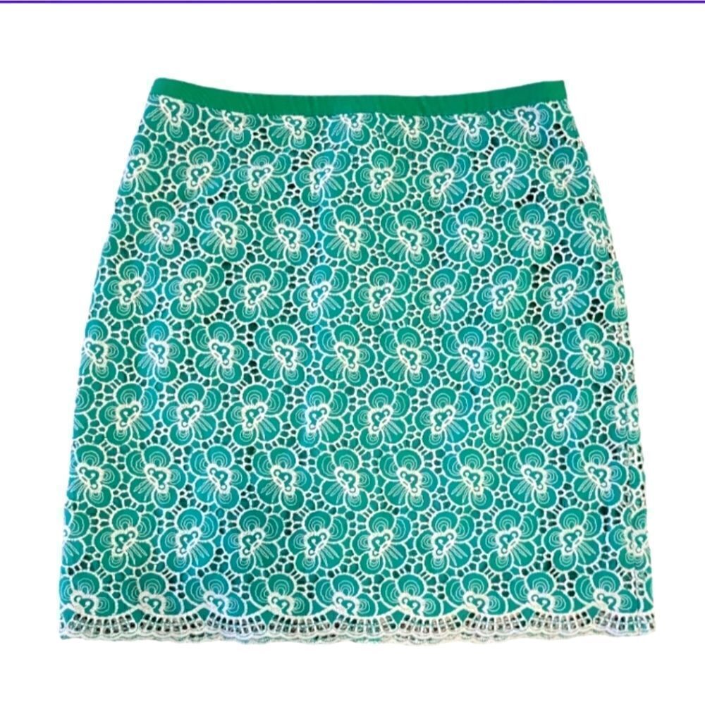 NWOT J.CREW FLORAL EYELET SKIRT SZ.0